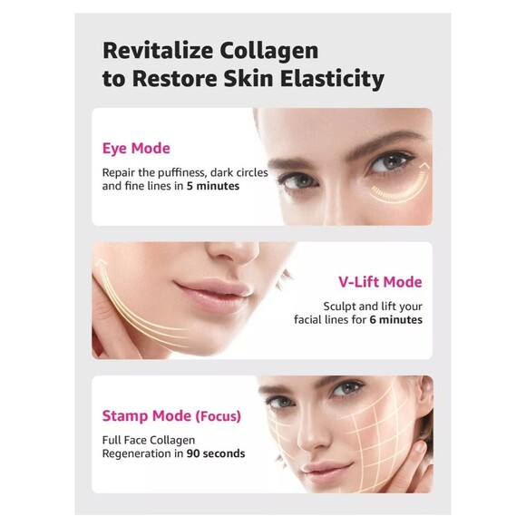 New Microcurrent Facial Device Face Massager: iFae 3 in 1 Light Therapy for Face - Picture 7 of 12